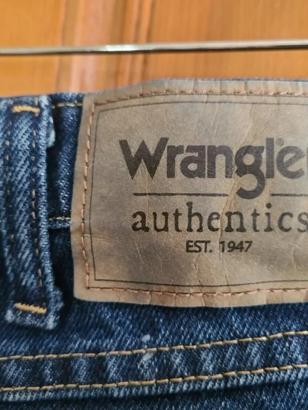 NWOT Mens Wrangler Authentics 5 Pocket Dark Blue Cotton Straight Leg Jeans 36x30